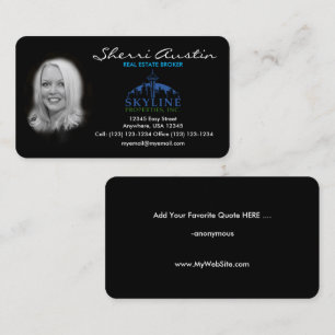 Custom, Unique, Elegant, Photo Real Estate Card !