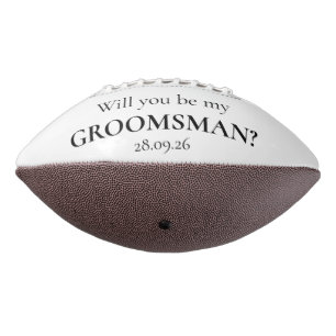 Custom Unique Football Groomsmen Proposal Gift