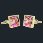 Custom Unique Personalized Gold Cufflinks<br><div class="desc">custom personalized cuff links from Ricaso</div>