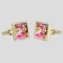 Custom Unique Personalized Gold Cufflinks