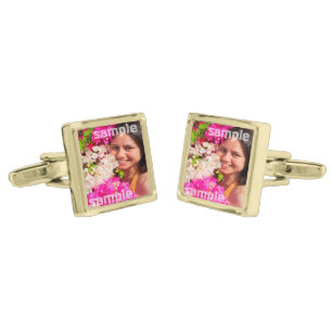 Custom Unique Personalized Gold Cufflinks