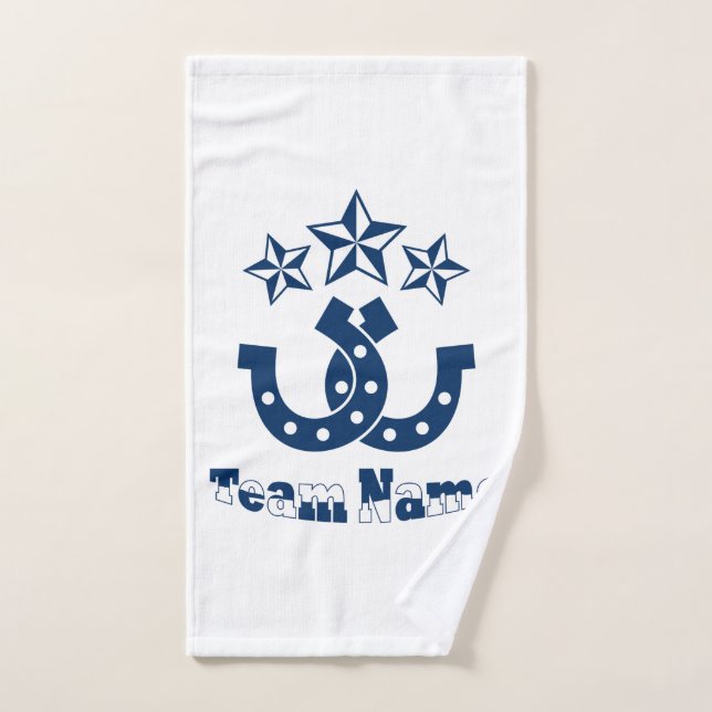 Custom Unique Personalized Horseshoe Hand Towel (Hand Towel)