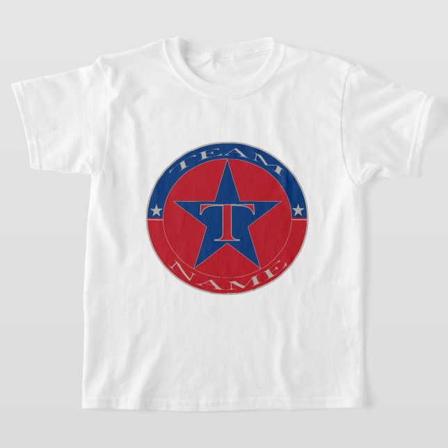 Custom Unique Personalized Kids Team Name T-Shirt (Laydown)