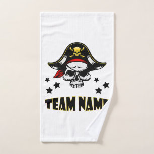 Custom Unique Personalized Pirate Hand Towel