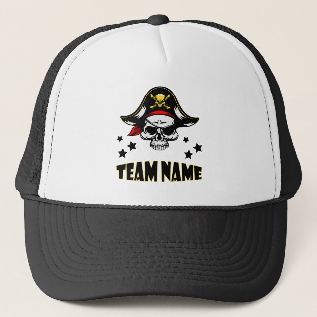 Custom Unique Personalized Pirate Snapback Hat (Front)