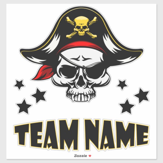 Custom Unique Personalized Pirate Sticker (Sheet)