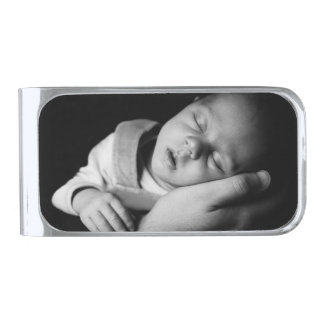 Custom Unique Personalized Silver Finish Money Clip