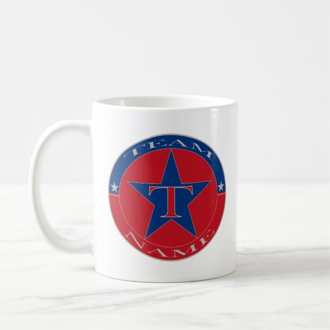 Custom Unique Personalized Team Name Coffee Mug (Left)