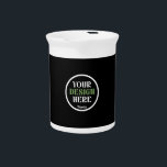 custom, unique, sleek & minimalist beverage pitcher<br><div class="desc">This design is accessible to all. Feel free to customize the logo,  images,  text,  and colors according to your preferences. Thank you very much.</div>