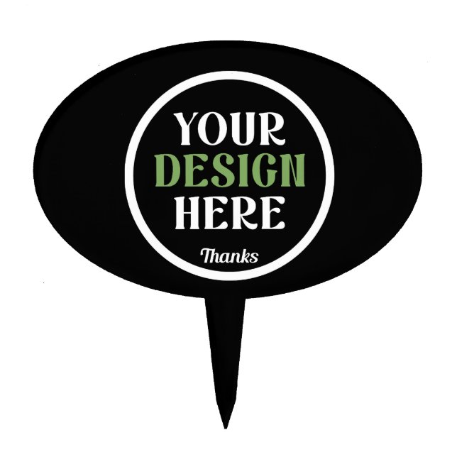 custom, unique, sleek & minimalist cake topper (Front)