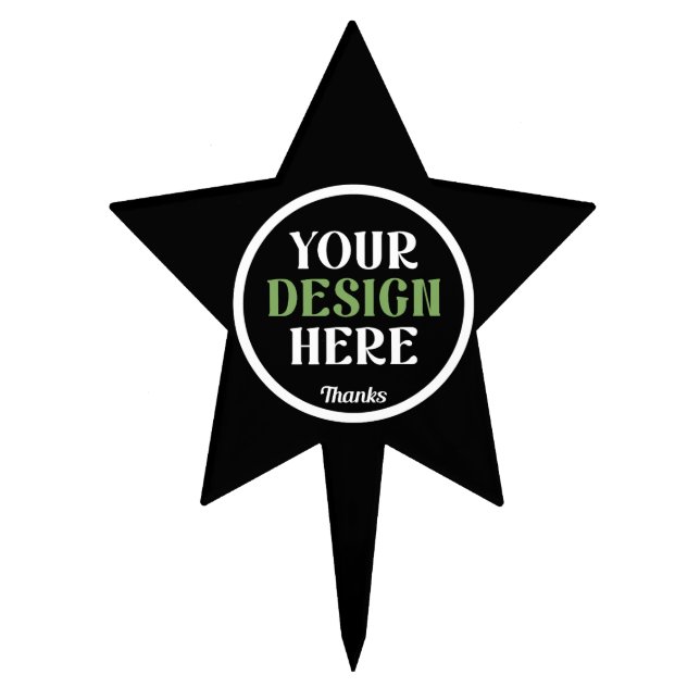 custom, unique, sleek & minimalist cake topper (Front)