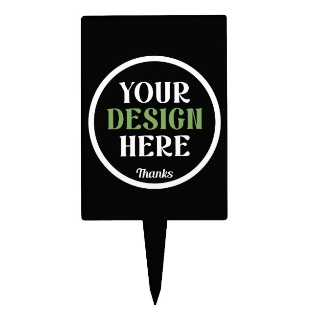 custom, unique, sleek & minimalist cake topper (Front)