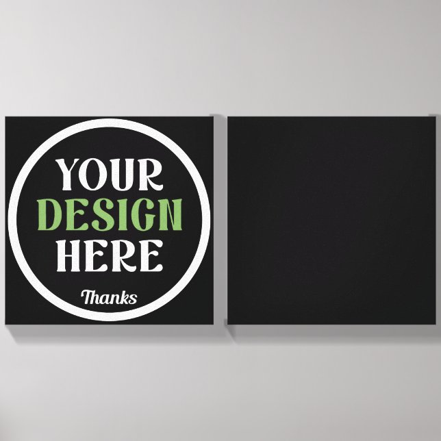 custom, unique, sleek & minimalist canvas photo tile  (Front Set)