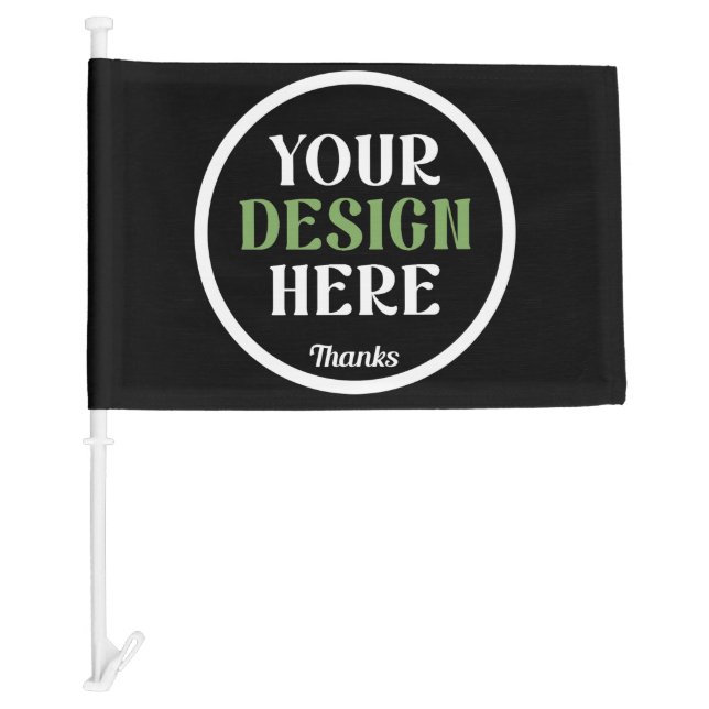 custom, unique, sleek & minimalist car flag (Front)