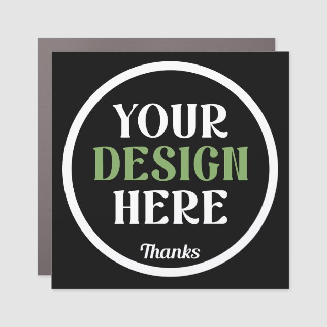 custom, unique, sleek & minimalist car magnet (Front)