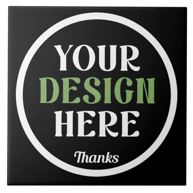 custom, unique, sleek & minimalist ceramic tile (Front)