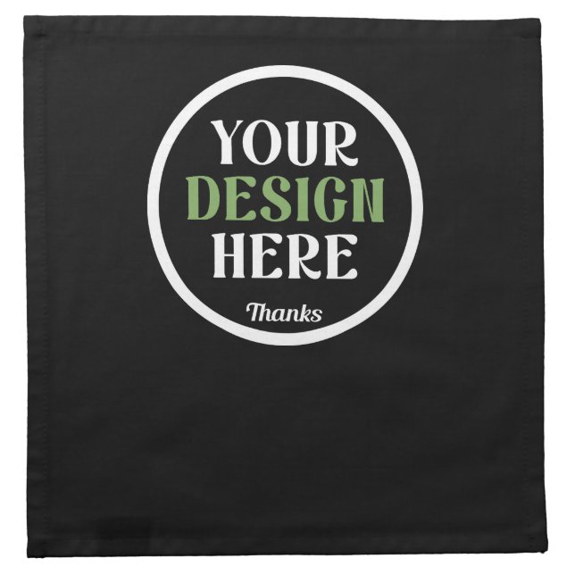 custom, unique, sleek & minimalist cloth napkin (Front)