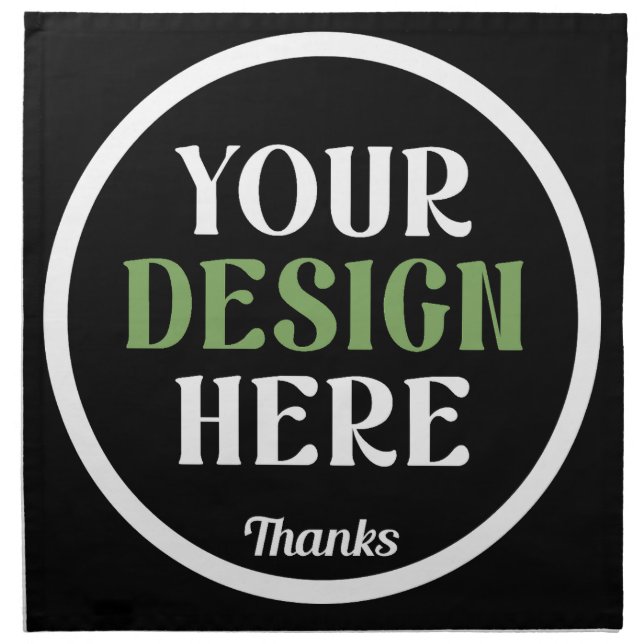 custom, unique, sleek & minimalist cloth napkin (Front)