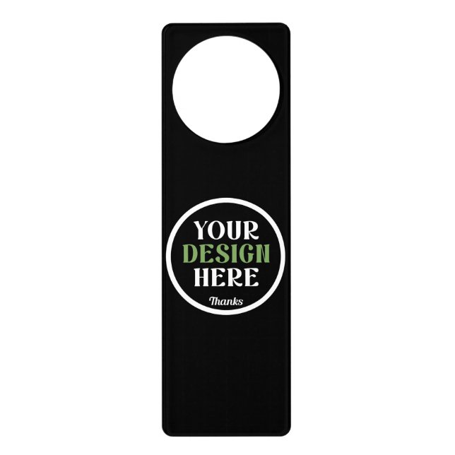custom, unique, sleek & minimalist door hanger (Front)