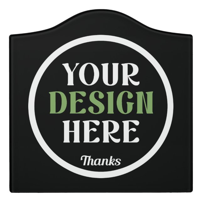 custom, unique, sleek & minimalist door sign (Large Crest Front)