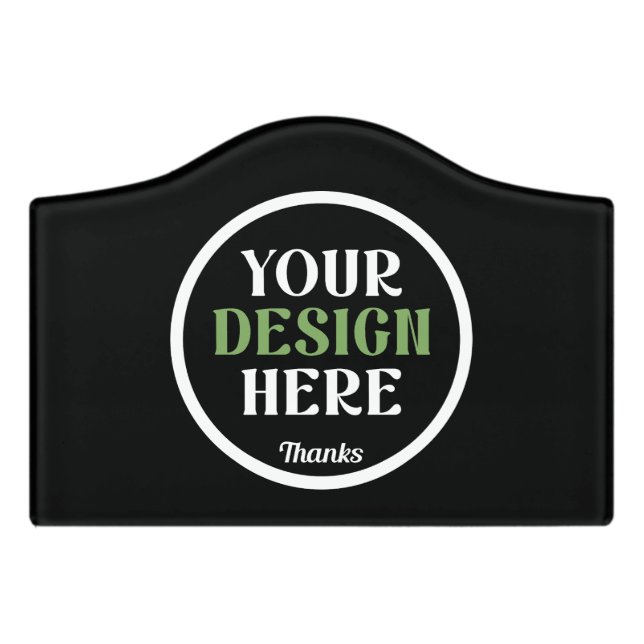 custom, unique, sleek & minimalist door sign (Small Crest Front)