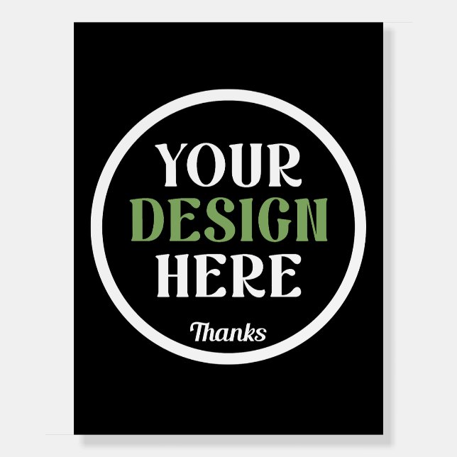 custom, unique, sleek & minimalist foam board (Front)