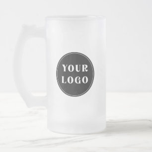 custom, unique, sleek & minimalist frosted glass beer mug