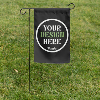 custom, unique, sleek & minimalist garden flag