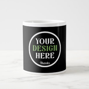 custom, unique, sleek & minimalist giant coffee mug