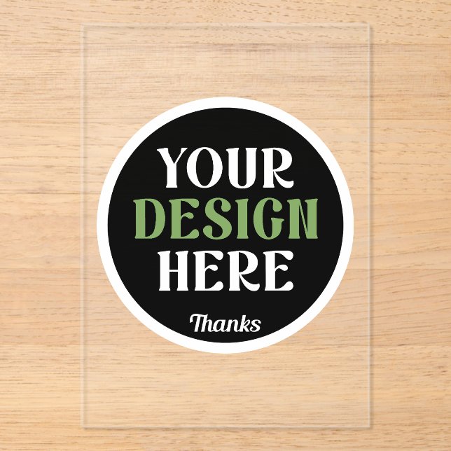 custom, unique, sleek & minimalist hershey®'s kiss acrylic invitations (Front)