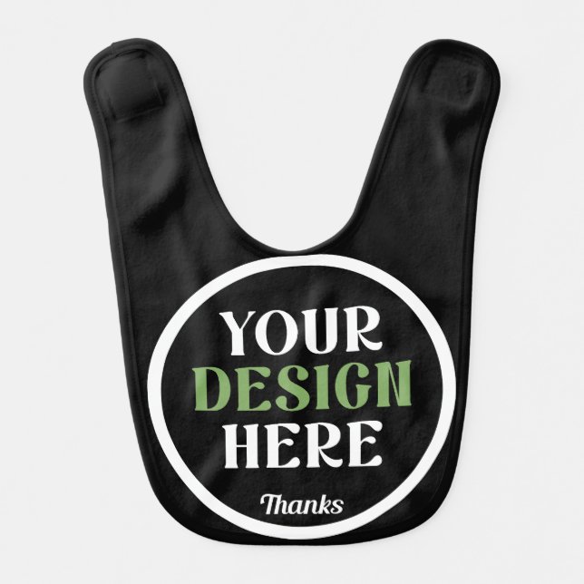 custom, unique, sleek & minimalist hershey®'s kiss baby bib (Front)