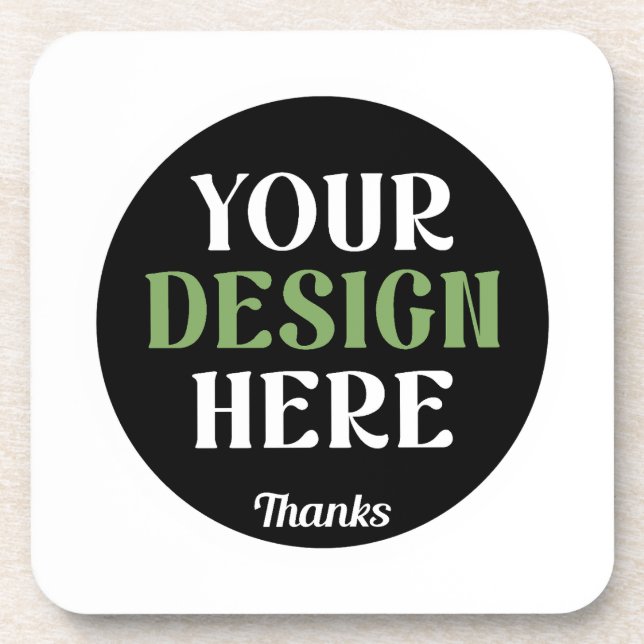 custom, unique, sleek & minimalist hershey®'s kiss beverage coaster (Front)