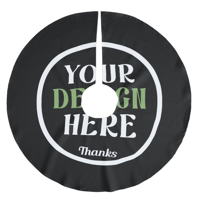 custom, unique, sleek & minimalist hershey®'s kiss brushed polyester tree skirt (Front)