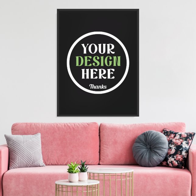 custom, unique, sleek & minimalist hershey®'s kiss canvas print (Insitu(LivingRoom))