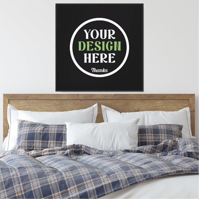 custom, unique, sleek & minimalist hershey®'s kiss canvas print (Insitu(Bedroom))