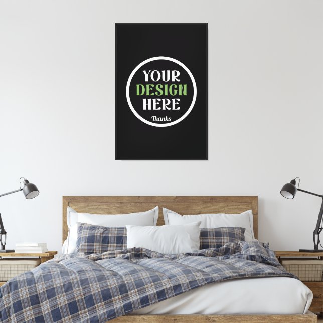 custom, unique, sleek & minimalist hershey®'s kiss canvas print (Insitu(Bedroom))