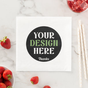 custom, unique, sleek & minimalist hershey®'s kiss paper dinner napkins