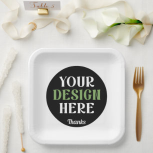 custom, unique, sleek & minimalist hershey®'s kiss paper plates