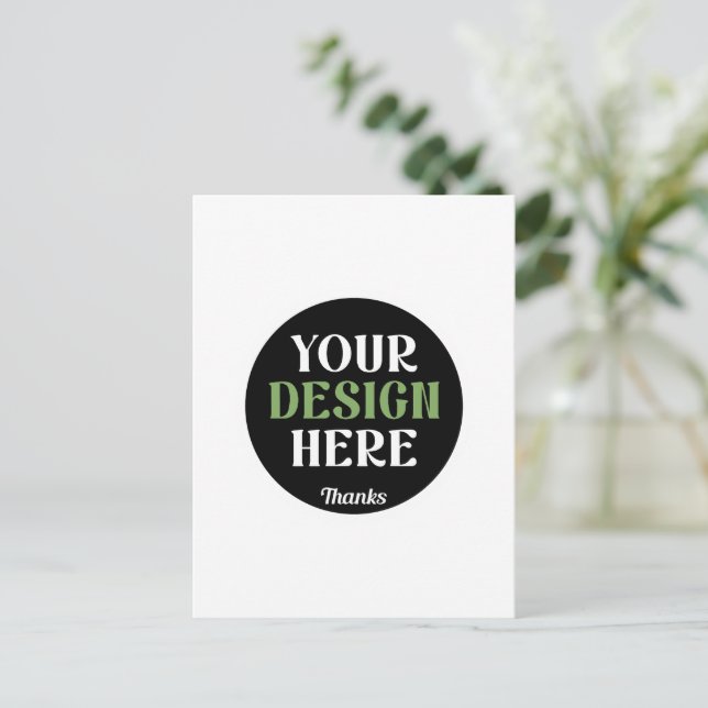 custom, unique, sleek & minimalist hershey®'s kiss postcard (Standing Front)