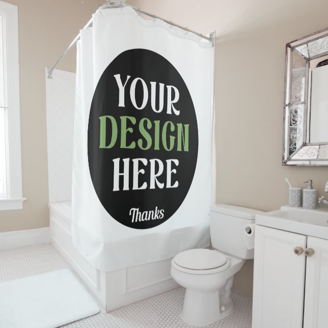 custom, unique, sleek & minimalist hershey®'s kiss shower curtain (In Situ)