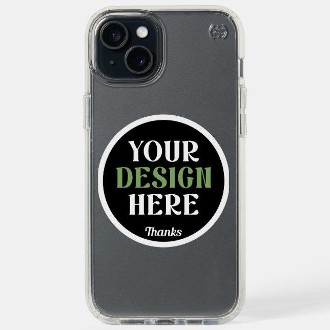 custom, unique, sleek & minimalist hershey®'s kiss speck iPhone case (Front (Black))