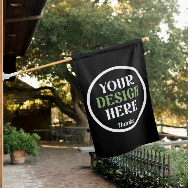 custom, unique, sleek & minimalist house flag (In SItu)