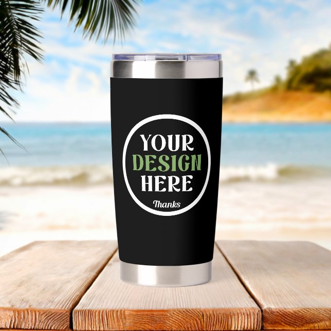 custom, unique, sleek & minimalist insulated tumbler (Beach (Rotated))
