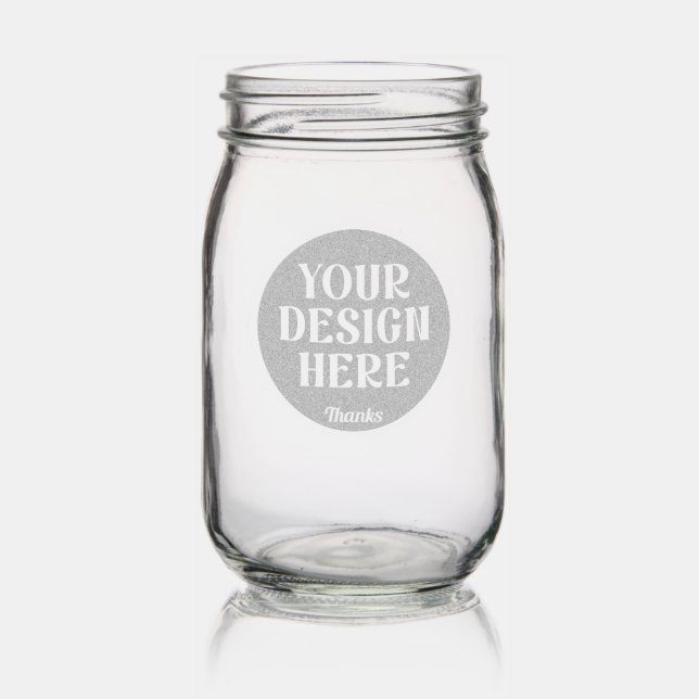 custom, unique, sleek & minimalist mason jar (Glassware)