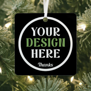 custom, unique, sleek & minimalist metal ornament