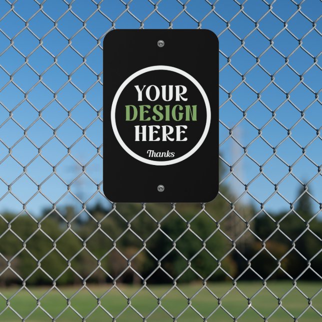 custom, unique, sleek & minimalist metal sign (In Situ(Fence))