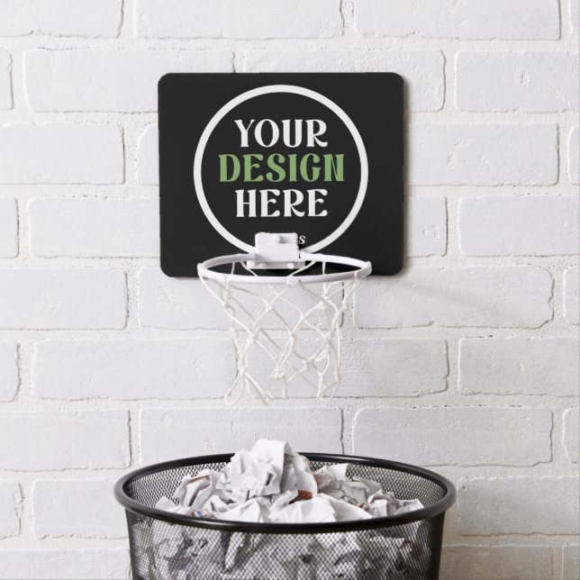 custom, unique, sleek & minimalist mini basketball hoop (In Situ)