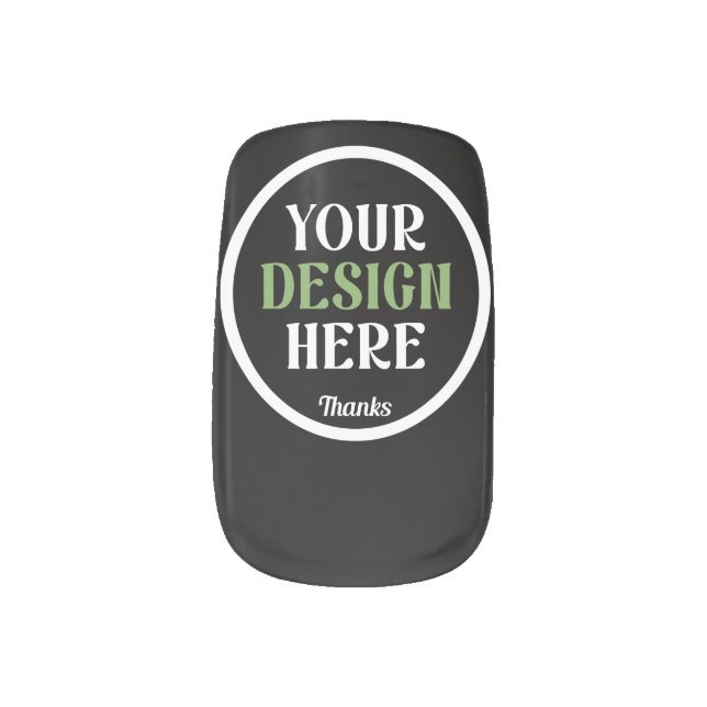 custom, unique, sleek & minimalist minx nail art (Left Thumb)