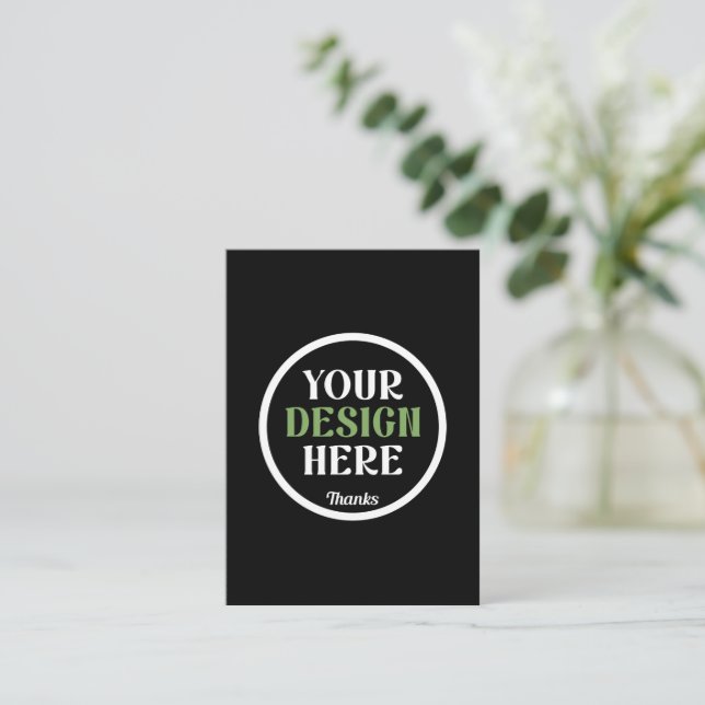 custom, unique, sleek & minimalist note card (Standing Front)