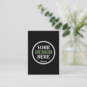custom, unique, sleek & minimalist note card